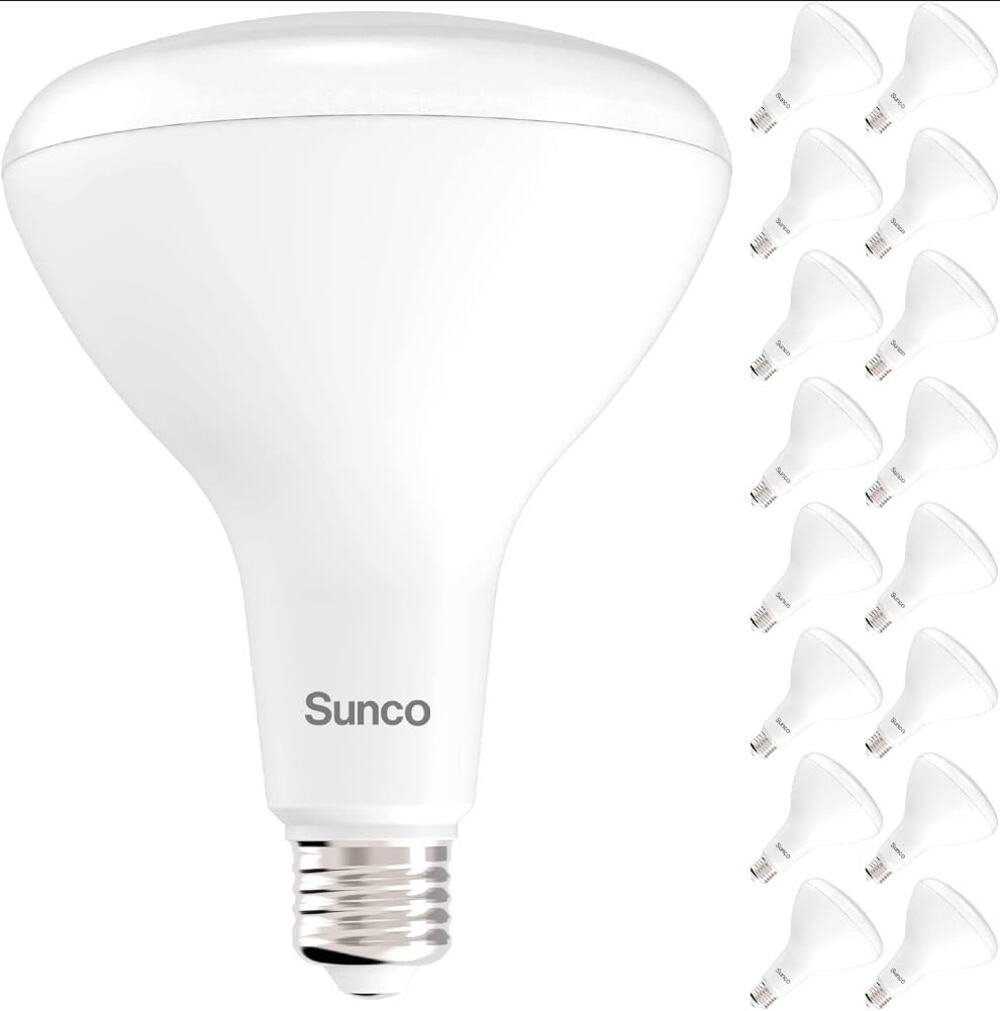 Sunco 16 Pack BR40 LED Flood Light Bulbs E26 17W=100W Dimmable 6000K Daylight